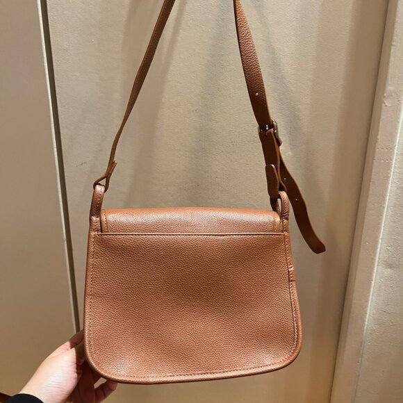 Longchamp Le Foulonne Leather Small Crossbody (Tan/Caramel Colour) - Picture 8 of 13